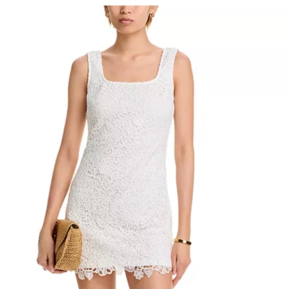 AQUA Lace Shift Dress – NWT, Size M, White - Picture 1 of 6